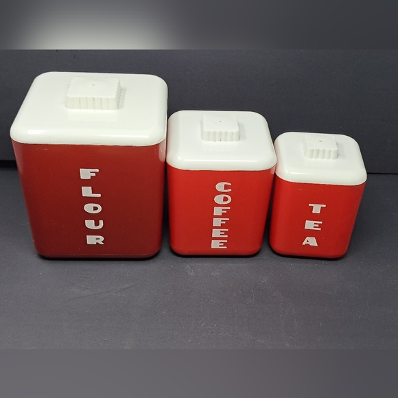 Vintgae Lustroware Nesting Canister Set - Picture 2 of 6